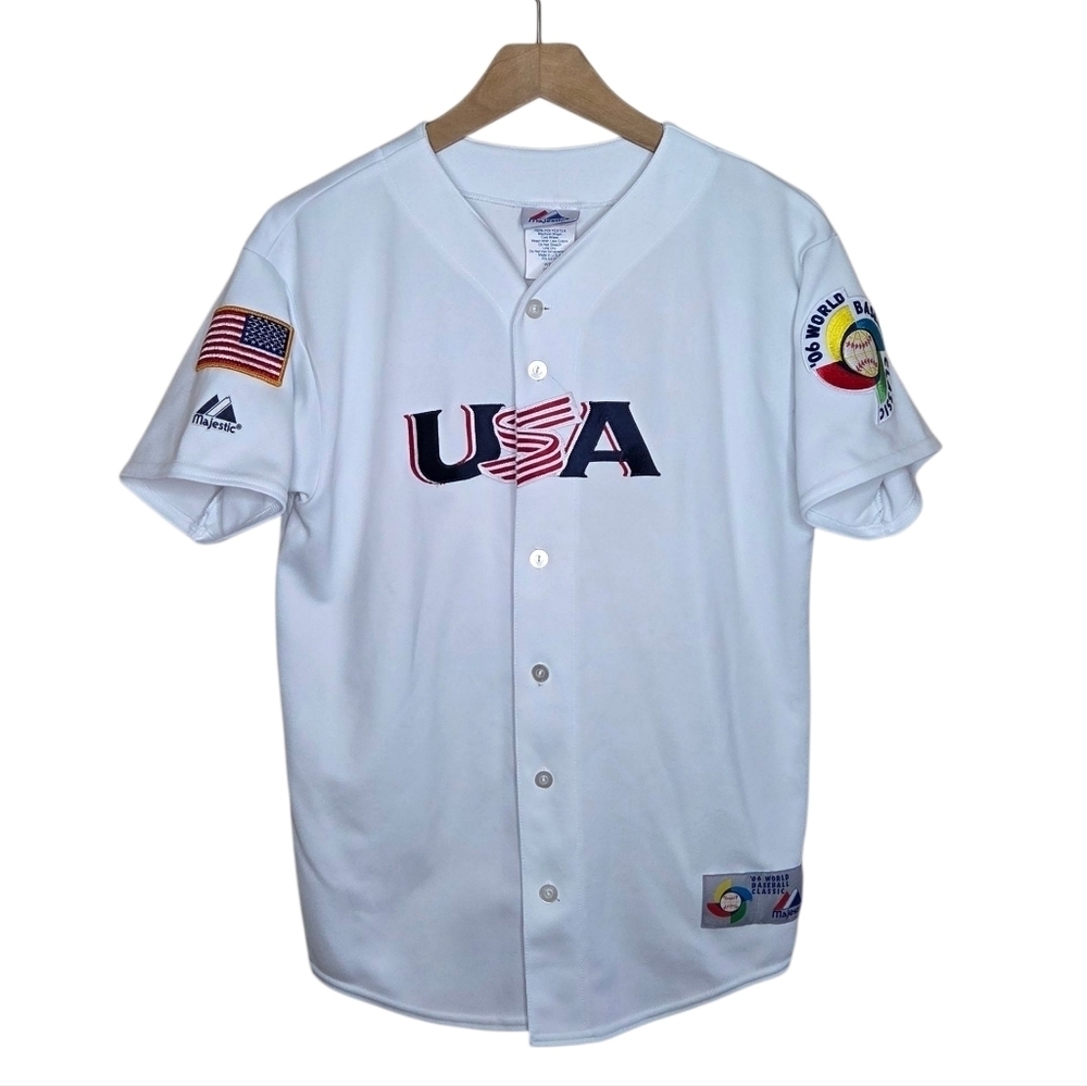 Majestic 2006 USA World Baseball Classic White Jersey Size XL